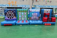 Jeux de Carnaval Gonflables 4 en 1 Jeux de Tir au Football Gonflables Jeux Gonflables pour Événements Enfants
