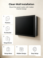 Panneau de commande intelligent pour maison connectée de 10,1 pouces à fixer au mur, avec Alexa intégré, passerelle Zigbee BLE Mesh, interphone vidéo 5 MP, Android