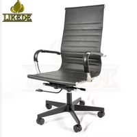 Base de chaise de bureau en alliage d'aluminium avec revêtement en poudre noir mat, mécanisme d'inclinaison et de rotation réglable en hauteur, cinq étoiles