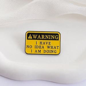 Lettere di avvertimento non ho Idea <span class=keywords><strong>che</strong></span> sto facendo spille/distintivi divertenti in metallo smaltato - Product Image 4