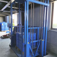 Monte-charge hydraulique à double rail pour usine et atelier, capacité 1T, 2T, 3T en option, levage par entraînement hydraulique