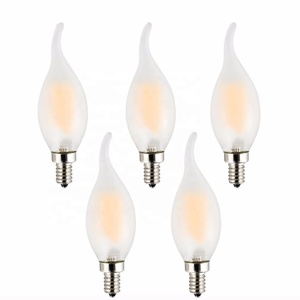 Bán Hàng Nóng Trắng <span class=keywords><strong>Frosted</strong></span> E12 E14 4W <span class=keywords><strong>C35</strong></span> LED Bóng Đèn Nến Ngọn Lửa - Product Image 2