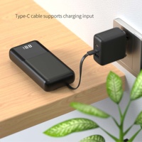 Banco de Energía de 26800mAh, 22.5W, Carga Rápida USB-C, 3 Puertos, Material de PVC y Li-Polímero, 2 Cables para iPhone 17/16/15/14/13 y Android, Negro