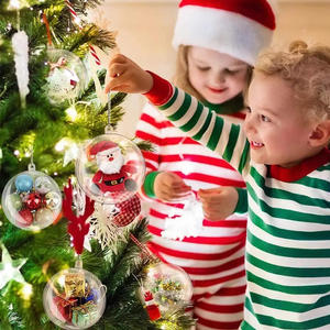 Adorno Navideño Transparente <span class=keywords><strong>de</strong></span> Plástico <span class=keywords><strong>de</strong></span> Alta Calidad <span class=keywords><strong>para</strong></span> Rellenar, Bola Decorativa <span class=keywords><strong>para</strong></span> Colgar en el Árbol <span class=keywords><strong>de</strong></span> Navidad, <span class=keywords><strong>para</strong></span> el Hogar, Bodas y Fiestas - Product Image 2