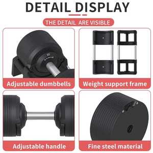 Patentierte JIT Edelstahl Verstellbare Hanteln für Fitnessstudio mit Mehreren Größen Erhältlich 23,5/24/31,5/32/40/41,5/50KG - Product Image 5