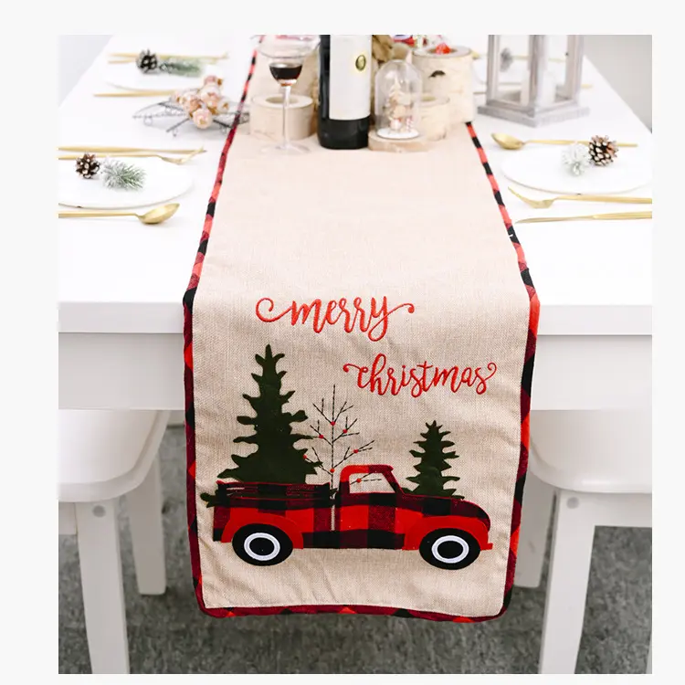 Trang Trí Giáng Sinh Mới 2022 Khác Navidad Table Runner Trang Trí Bắc Âu Bàn Vải Mat Lễ Hội Không Khí Bố Trí Trang Trí