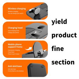 Cargador Inalámbrico para Teléfono, Reloj Inteligente y Auriculares, Estación de <span class=keywords><strong>Carga</strong></span> Plegable y Portátil, Gran Venta, 3 en 1, <span class=keywords><strong>Carga</strong></span> Rápida de 15W para <span class=keywords><strong>iPhone</strong></span> - Product Image 6