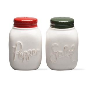 Vintage Mason Jar sal y pimienta Adorable decorativo decoración de tarro de masón Vintage Rusti Shabby Chic robusto de cerámica - Product Image 4