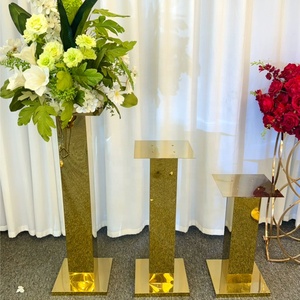 60CM Altura Luxo Grande Evento Coluna Ouro Titular Plinto Sobremesa Mesa Casamento Bolo De Aniversário <span class=keywords><strong>Display</strong></span> Stand Flower <span class=keywords><strong>Rack</strong></span> - Product Image 2