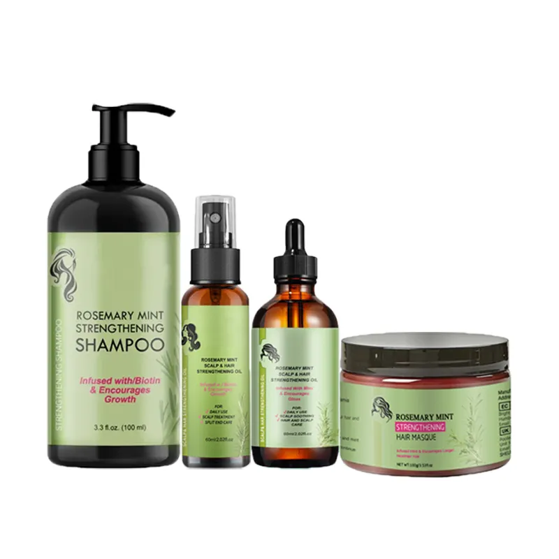 Kit di pulizia nutriente idratante menta di rosmarino per la crescita dei capelli set per la cura dei capelli