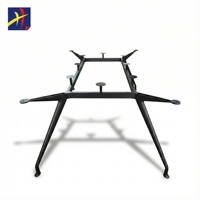 Base de table de bureau moderne réglable en aluminium à quatre pieds, personnalisable pour la maison, l'hôtel, la salle à manger et les salons