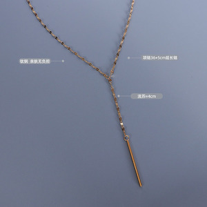 EW 18K lated hahahaeckeckecktytytytytytyomen rogened 60cm Acero inoxidable Assel eckecklace eewelry - Product Image 2