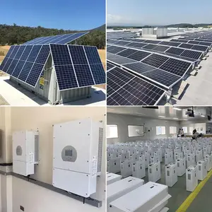 Sistema di energia solare kit completi 10KW ibrido off grid sistema di alimentazione domestica 5Kw 8kw 12kw 15kw 20kw with10kwh 15kwh accumulatore