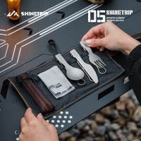 Ensemble de couverts de camping en titane pur, léger et portable, cuillère, fourchette, couteau, baguettes pour la randonnée et le pique-nique
