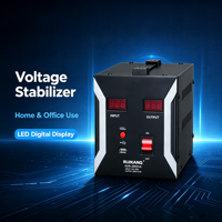 Régulateur de tension monophasé CA 220V en gros d'usine avec affichage LCD, contrôle par relais, protection contre les surtensions et les sous-tensions pour réfrigérateur et téléviseur