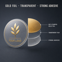 Étiquettes de parfum en feuille d'or transparente, logo personnalisé, autocollant imperméable en rouleau pour bouteille en verre, emballage cosmétique de luxe, branding