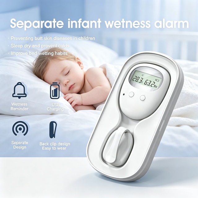 Wireless Bedwetting Alarm Sensor for Kids Elderly Incontinence Monitor Portable Urine Leak Detector Moisture Alert System