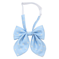 Nœud papillon mignon à pois avec oreilles de lapin pour filles, pré-noué en satin, pour uniforme JK, avec sangle élastique réglable, idéal pour cosplay et école