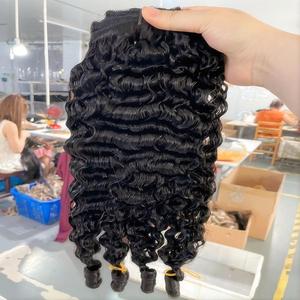 Lot de Cheveux Cambodgiens Bruts Double Drawn Non Traités, Vendeur de Cheveux Humains Frisés Birmans, Cheveux Indiens Vierge Vietnamiens Alignés Cuticules - Product Image 1