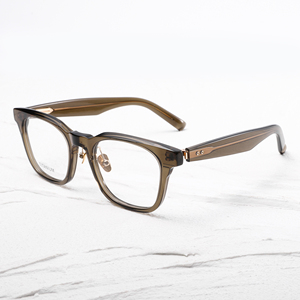 Gafas de acetato con montura completa rectangulares, montura marrón sólida NP-156, monturas ligeras con protección UV para corrección de la visión, unisex - Product Image 3