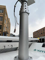 Tour de surveillance solaire 6,5 m avec système de surveillance alimenté par l'énergie solaire, panneaux solaires 3*150W, remorques de surveillance mobile CCTV