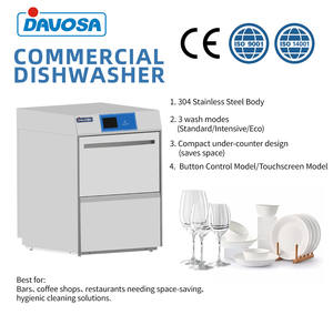 <span class=keywords><strong>Machine</strong></span> à <span class=keywords><strong>vaisselle</strong></span> électrique professionnelle sous comptoir en verre et acier inoxydable pour restaurants et hôtels - Product Image 4