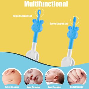 Limpiador de orejas y nariz de silicona para bebé 3 en 1, pinzas de limpieza, recogedor doble de cerumen y eliminación de mocos, herramienta segura y fácil para bebés - Product Image 4