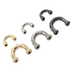Accessori Fai-da-te per Borse: Fibbie Laterali a <span class=keywords><strong>Ponte</strong></span> ad Arco da 17mm, Anelli a D in Lega di Zinco Argento, Chiusure per Cinghie e Borse - Product Image 3