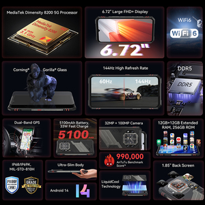 Cubot สมาร์ทโฟน5G 6.72นิ้วแอนดรอยด์14 32MP หน้า100MP หลัง144HZ จอแสดงผล5100mAh <span class=keywords><strong>12</strong></span> + 256GB WIFI 6 cubot KINGKONG Star <span class=keywords><strong>2</strong></span> - Product Image 3