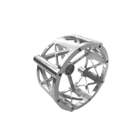 Soporte cilíndrico de aluminio en bruto mecanizado por CNC personalizado, fresado de 5 ejes, componente de repuesto ligero para motocicleta.