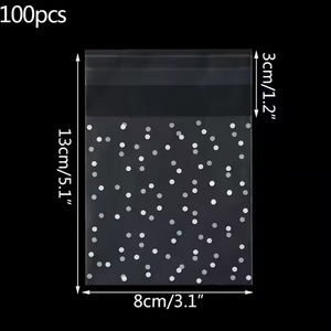 Paquete de 100 Bolsas para Golosinas con Diseño de Copo de Nieve, Autoadhesivas, Resellables, de Celofán PP Reciclable, de Grado Alimenticio, para Paletas - Product Image 4