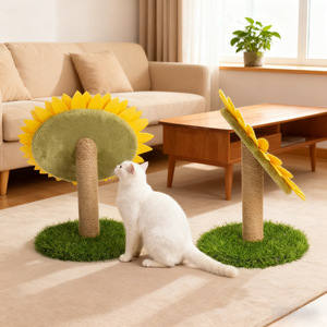 Rascador para Gatos con Diseño de Girasol, Vertical, Resistente, Juguete para Gatos de Interior - Product Image 2