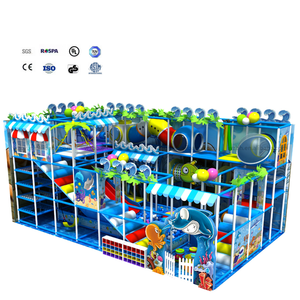 สนามเด็กเล่นในร่มขนาดใหญ่ BAIHE พร้อมสไลเดอร์ลูกบอลและท่อสไลเดอร์ ดีไซน์ธีมมหาสมุทร ปลอดภัยสำหรับเด็ก - Product Image 1