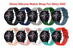 Correa de silicona para reloj Glory <span class=keywords><strong>GS3</strong></span> <span class=keywords><strong>Honor</strong></span>, 22mm, lazo de repuesto de acero inoxidable, banda elástica ajustable para reloj inteligente, deportivo - Product Image 2