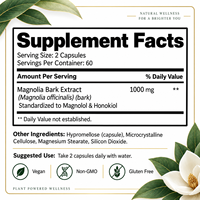 Capsules de Magnolia Officinalis avec extrait standardisé de Magnolol et de Honokiol pour les programmes de bien-être quotidiens et la fourniture OEM ODM