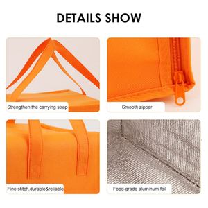 Customized Logo Food Delivery Picnic Camping Capacity Foldable Lunch Bag Useful Portable Basket Insulated Cooler Bag with Logo - Product Image 2