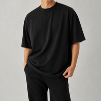 260GSM Langlebiges Baumwoll-T-Shirt Unisex Locker Geschnittene Silhouette Einfarbiges Rundhals-Shirt Schwergewichtig Individueller Druck Großhandelslieferung
