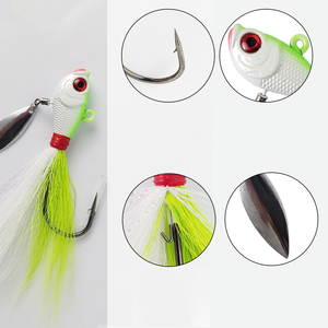 Plantilla <span class=keywords><strong>de</strong></span> colas <span class=keywords><strong>de</strong></span> pesca con plantillas <span class=keywords><strong>de</strong></span> pelo <span class=keywords><strong>de</strong></span> agua salada giratorias, cebo <span class=keywords><strong>de</strong></span> alambre, Señuelos <span class=keywords><strong>de</strong></span> Pesca <span class=keywords><strong>de</strong></span> Surf para pesca <span class=keywords><strong>de</strong></span> lubina B06 - Product Image 5