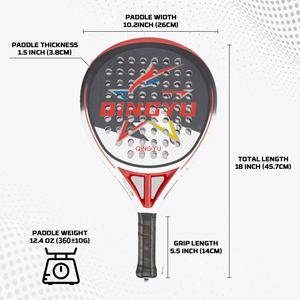 Racchetta da <span class=keywords><strong>Padel</strong></span> in Fibra di Carbonio con Design Personalizzato 3K/18K, Alta Prestazione, Portatile, Leggera, Superficie Ruvida - Product Image 6