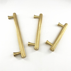 14mm Bar T Shape Wardrobe <strong>Cupboard</strong> Satin Solid Brass Knurled <strong>Handle</strong> Knobs Kitchen Bedroom <strong>Copper</strong> Cabinet Door Pull <strong>Handles</strong> - Product Image 4