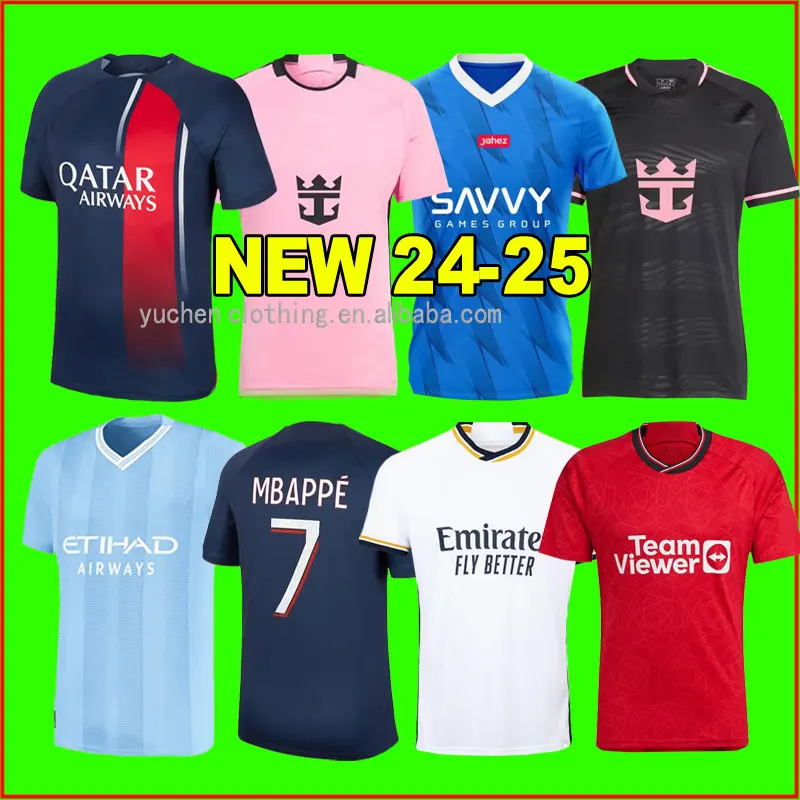 Top de la nouvelle saison 24-25 en stock maillot de football de qualité thaïlandaise personnalisé de qualité supérieure à des prix bon marché vente en gros