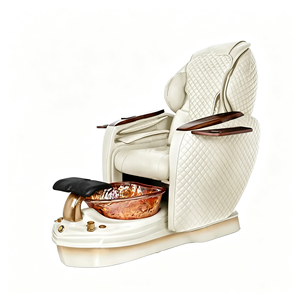 Fauteuil de pédicure de luxe électrique avec massage et bassin en verre, fauteuil de massage des pieds pour salon de beauté des ongles - Product Image 6