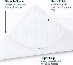 Protector <span class=keywords><strong>de</strong></span> Colchón Premium Transpirable y Absorbente, Cubre Colchón Impermeable con Banda Elástica para Hogar y <span class=keywords><strong>Hotel</strong></span> - Product Image 4