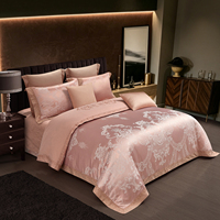 Set Sprei Kasur Kapas Bordir Jacquard Mewah 4 Potong