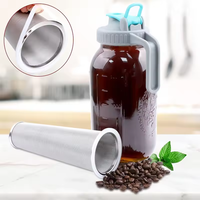 32oz 64 oz Cafetière à infusion froide Bocal en verre lourd et durable avec filtre en acier inoxydable