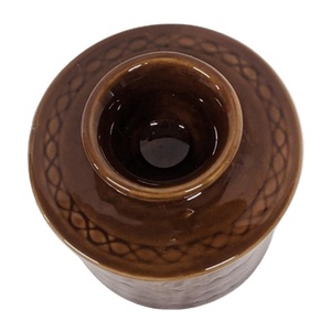 Custom Keuken Classic Vintage Glanzend Bruin Keramische Franse Beurre Houder Container Keeper Schotel Porseleinen Klokvorm Boter <span class=keywords><strong>Crock</strong></span> - Product Image 3