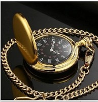 Laser huruf Retro berkilau kualitas tinggi liontin tembaga antik Dial angka Romawi halus jam saku sederhana Flip berbagai gaya