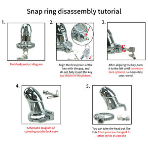 新デザインの虎頭チャスティティケージデバイス、カップル向け代替アダルト玩具セックスロック、販売中 - Product Image 6