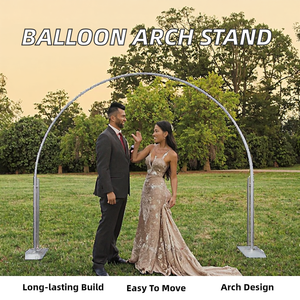 Arco de Boda de Aleación de Aluminio de 32 mm de Diámetro para Bodas, Cumpleaños y Baby Showers con Soporte para Globos y Flores - Product Image 2