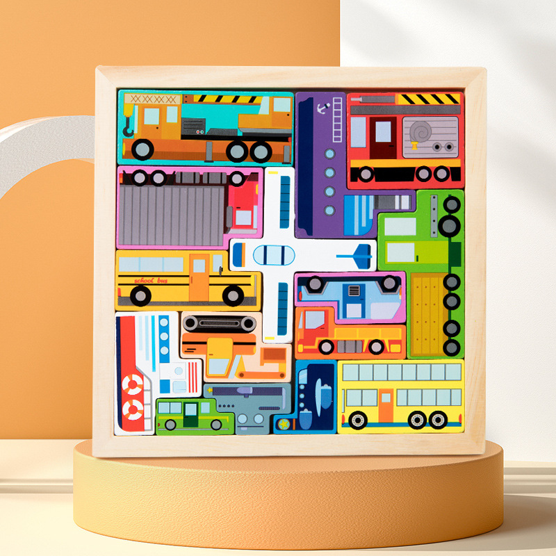 Traffic tetris themed building blocks